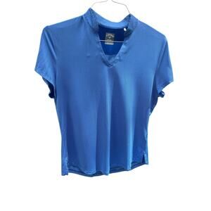 Callaway Women’s Performance Top Medium Blue Opti-Wick Tennis Pickleball Golf